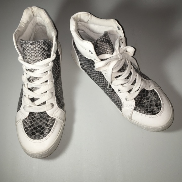 Faux Snake Skin Sneakers
