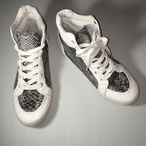 Faux Snake Skin Sneakers