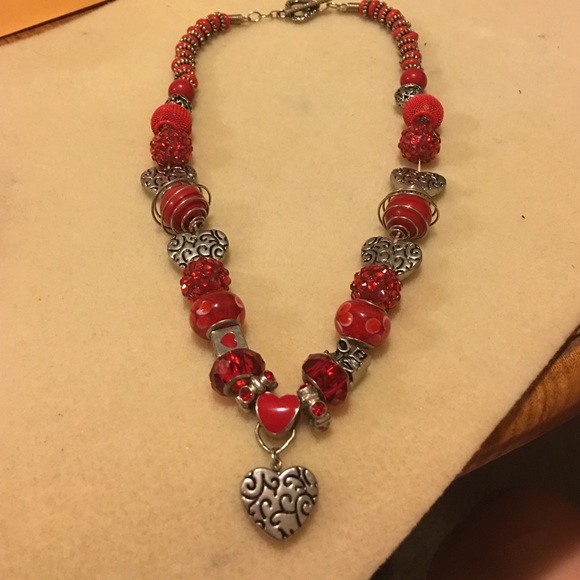 Red heart necklace