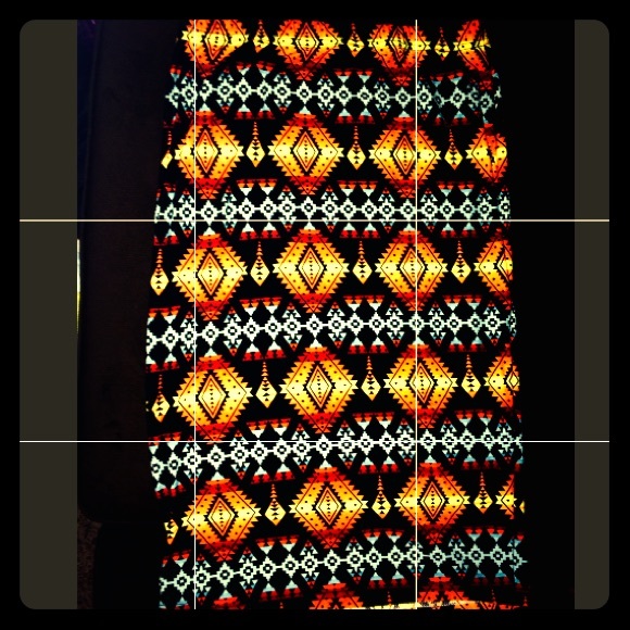 Native Print Bodycon Skirt