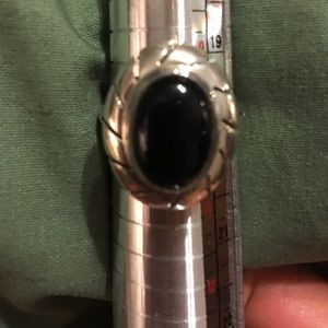 RARE! Sterling Silver & Black Coral ring