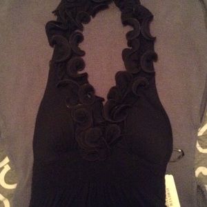 Black halter top