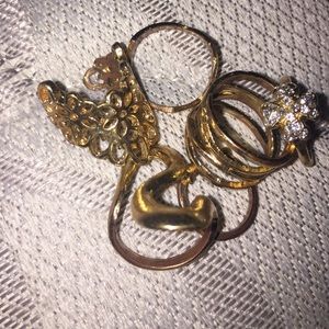 6pc rings 🤘🏽 gold