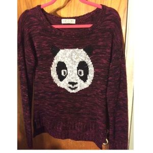 cute burgundy knit sweater