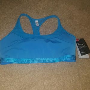 Blue under Armour mid impact support sports bra