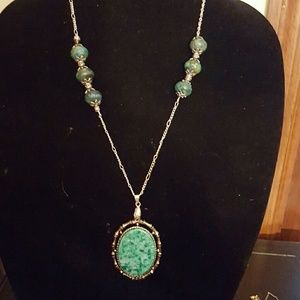 Handmade green necklace