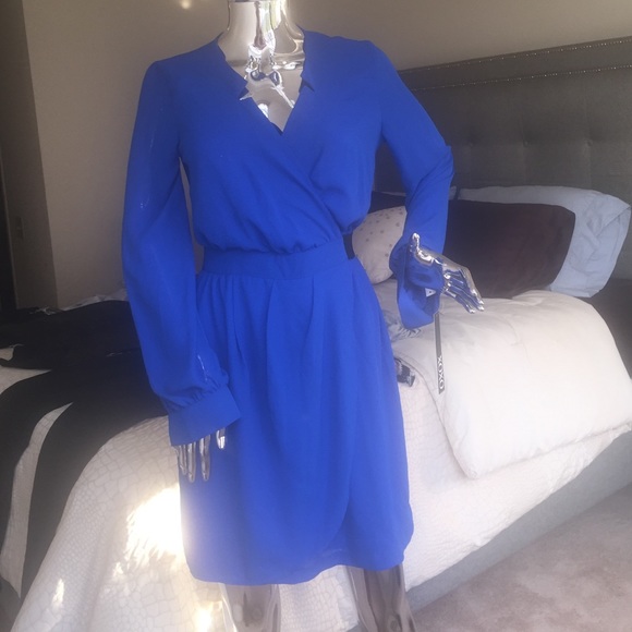 royal blue wrap dress