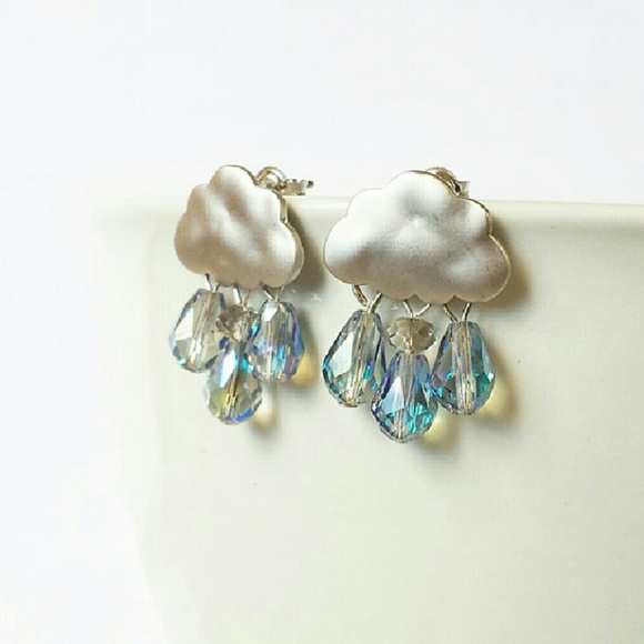 4 PAIRS Sterling Silver Cloud earrings