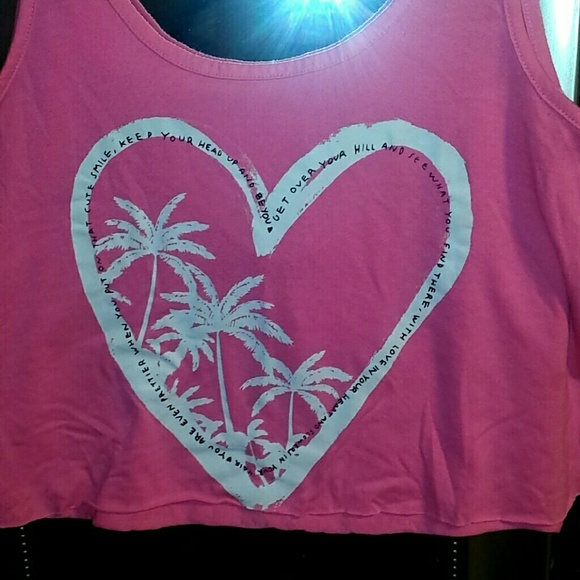 🌹 neon pink inspirational crop top 🌹