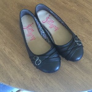 Last chance! Black flats with buckle detail on toe