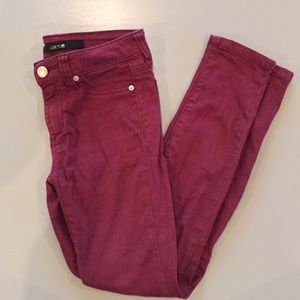 Girls Joe's maroon skinny jeans size 8