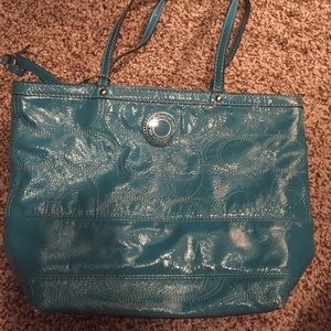 Turquoise Coach purse
