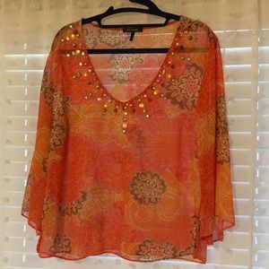 Cute sheer tunic shirt