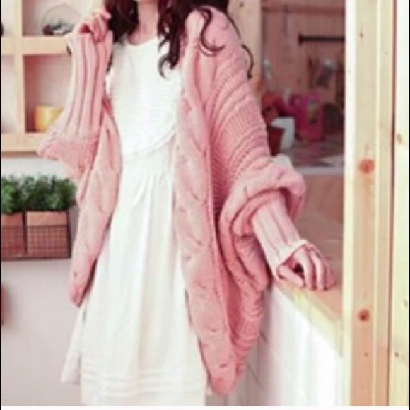 On hold....Pink Batwing sweater