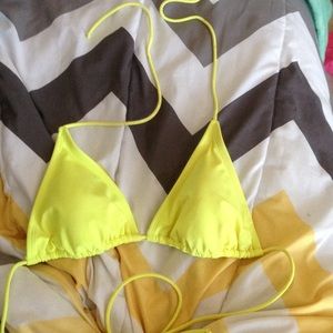 Cute neon yellow bikini top