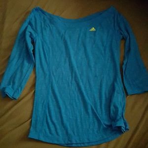 Wide neck adidas top