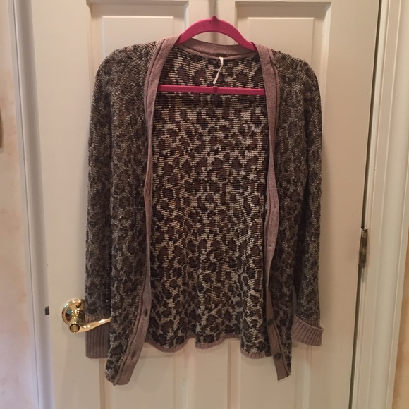 Free People Sweaters - Free People leopard cardigan