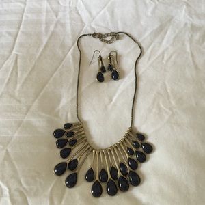 MOVING SALE - Bib necklace with matching earrings