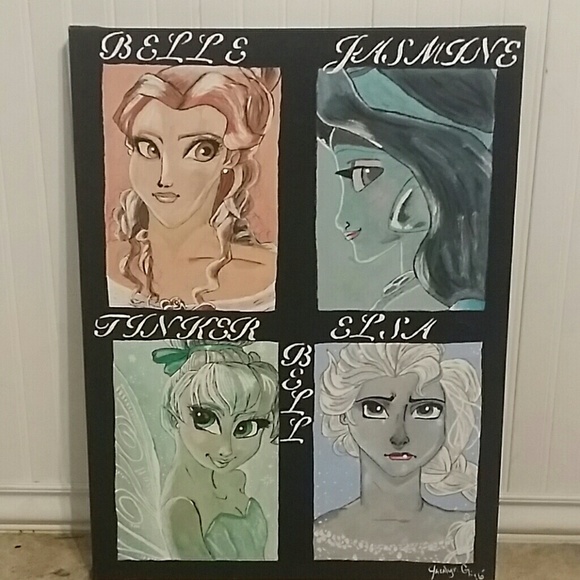 Handmade painting with princesses - Picture 1 of 1