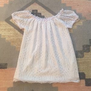 LILLY PULITZER marble white off shoulder top