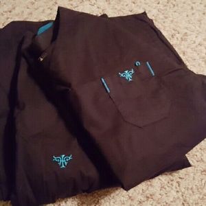 Scrubs, medium top and large pants.