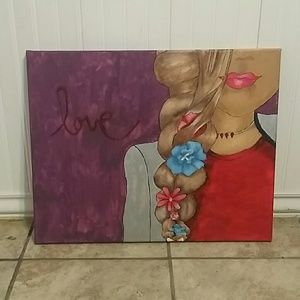 Girl with hair braided