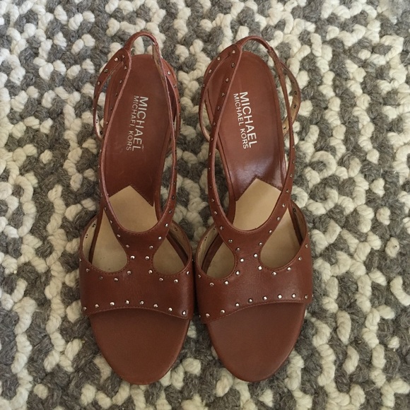 Michael Kors Brown Studded Heels