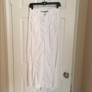 Guess White Maxi Skirt with front slit