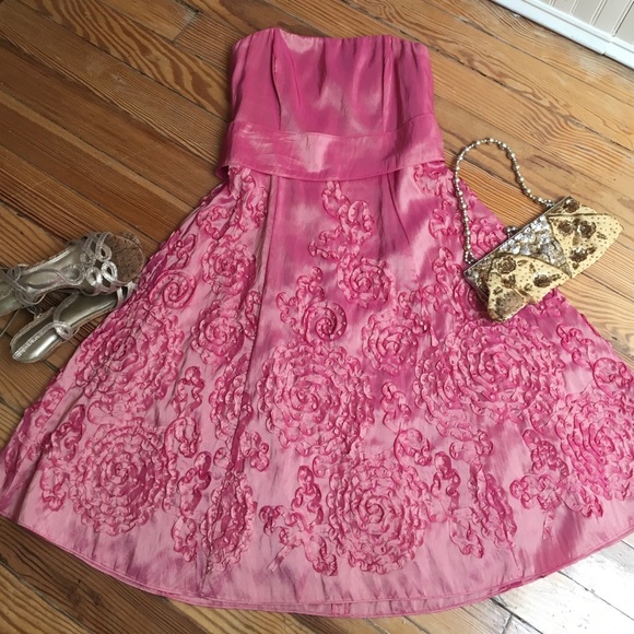 Adrianna Papell strapless fit and flare dress