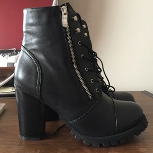 Beau & Ashe Heeled Combat Boots
