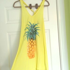 Pinapple pool cover up