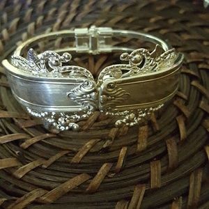 Sterling silver spoon bracelet