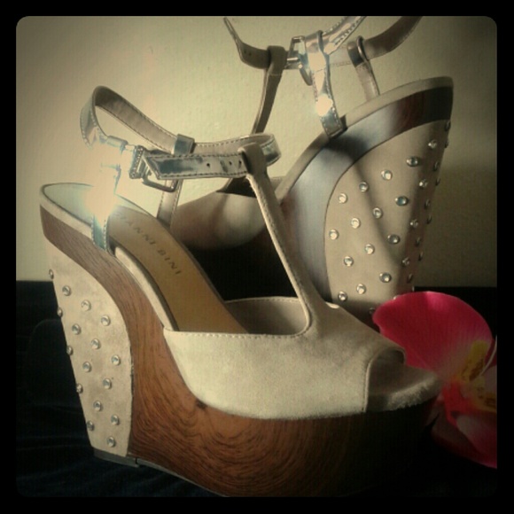 Gianni Bini Rhinestone studded platforms