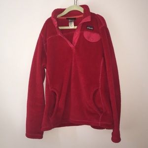 Girls red Patagonia pullover