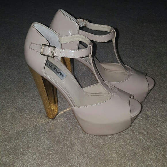 Steve Madden Dyvine Fawn T-Strap Platform Size 8M