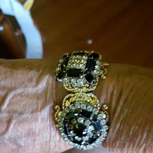 Antique  earrings hinged bracelet