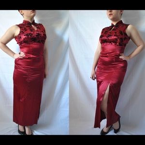 Vintage 80s Asian Silk Dress Vintage 80s Asian Silk Dress