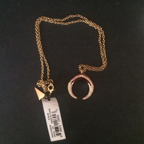 rose gold horn necklace