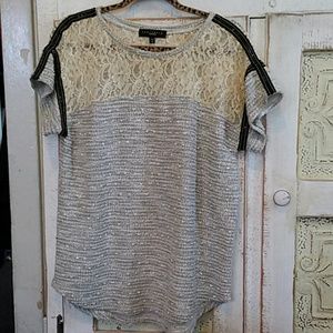Sanctuary lace/knit top