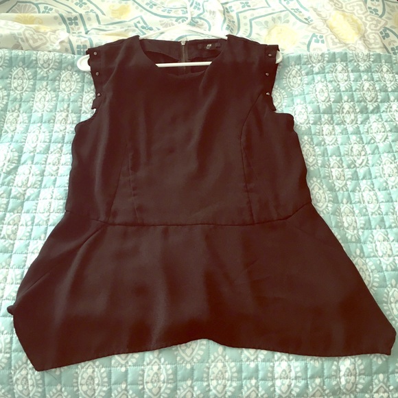 H & M Black Sleeveless Top w/studs