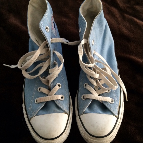 Converse sky blue high tops