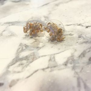 kate spade pave elephant studs
