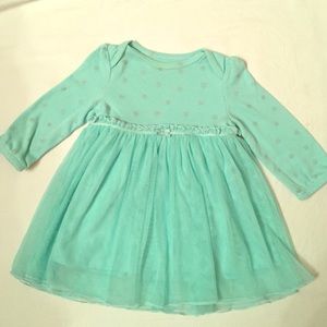 6/9M Turquoise long sleeve dress