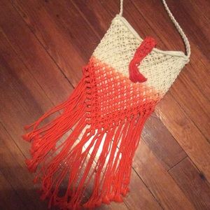 Crochet shoulder handbag. SOLD