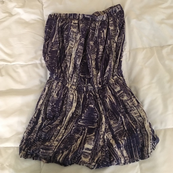 Strapless romper