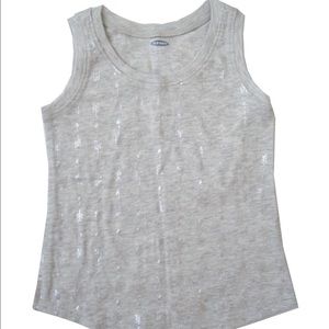 Girl's Grey and silver arrow tank 2t