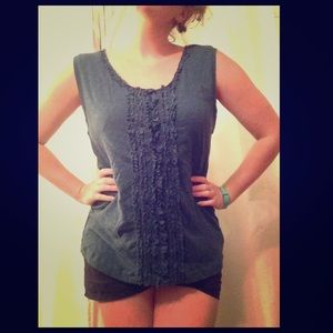 Eddie Bauer ruffle blouse