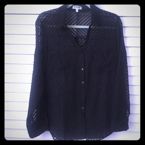 Express portofino shirt black size L