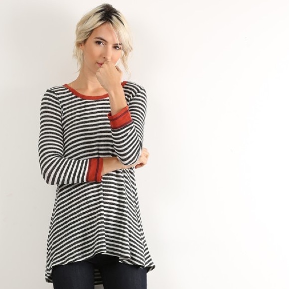 Hem & Thread Tops - Striped Long Sleeve Tee