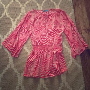 Alice + Olivia Pink Flowing Tunic